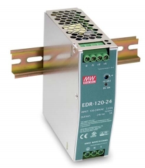 EDR-120-24, Источники питания мощностью 120 Вт для монтажа на DIN рейку, один выход